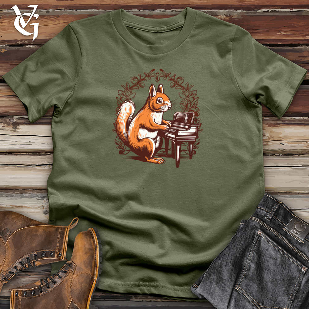 Retro Piano Squirrel 01 Softstyle Tee