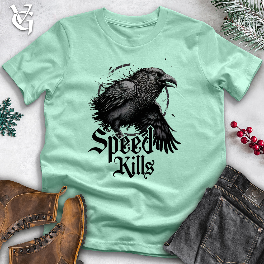 Speed Kills Black Cotton Tee