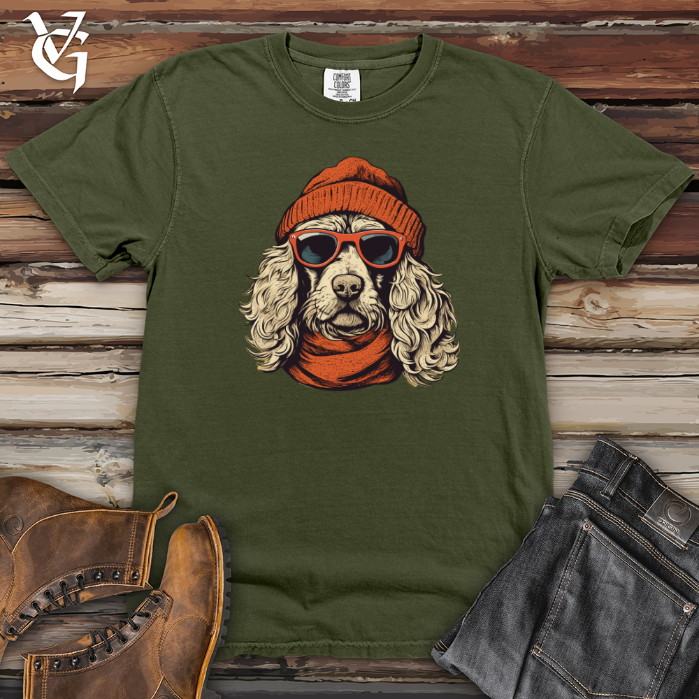 Winter Beanie Doodle Pooch Heavy Cotton Comfort Colors Tee