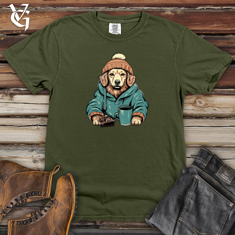 Cozy Cocoa Golden Retriever Heavy Cotton Comfort Colors Tee