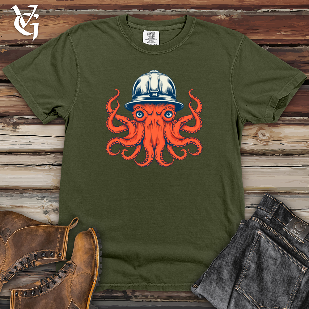 Octopus Firefighter's Brigade Cap Heavy Cotton Comfort Colors Tee