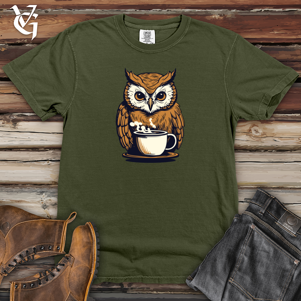 Vintage Cocoa Owl Heavy Cotton Comfort Colors Tee