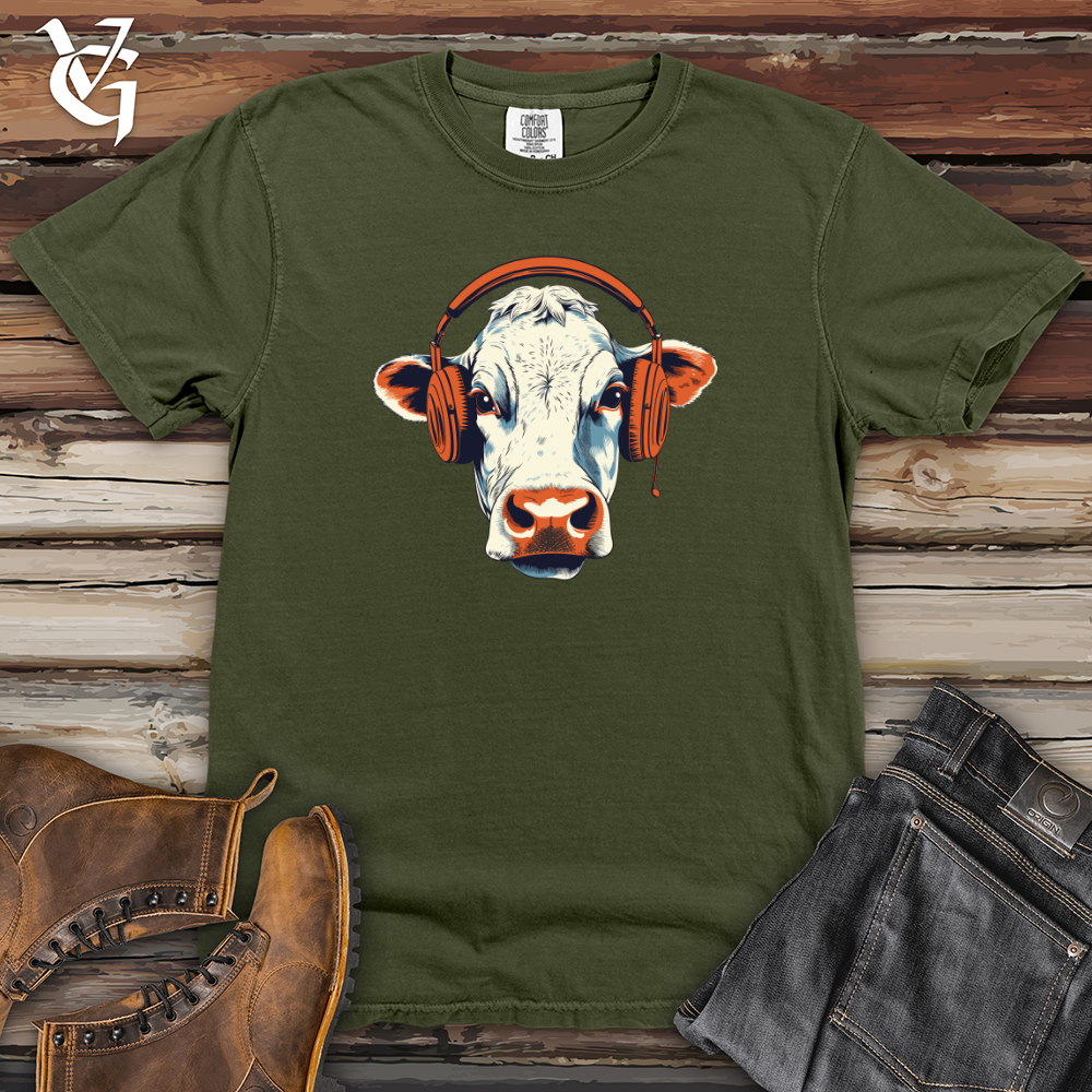 Cow Headphone Melody Vibes Heavy Cotton Comfort Colors Tee