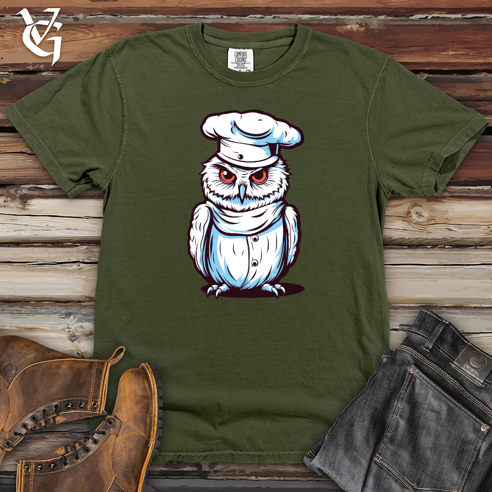 Retro Chef Owl Heavy Cotton Comfort Colors Tee