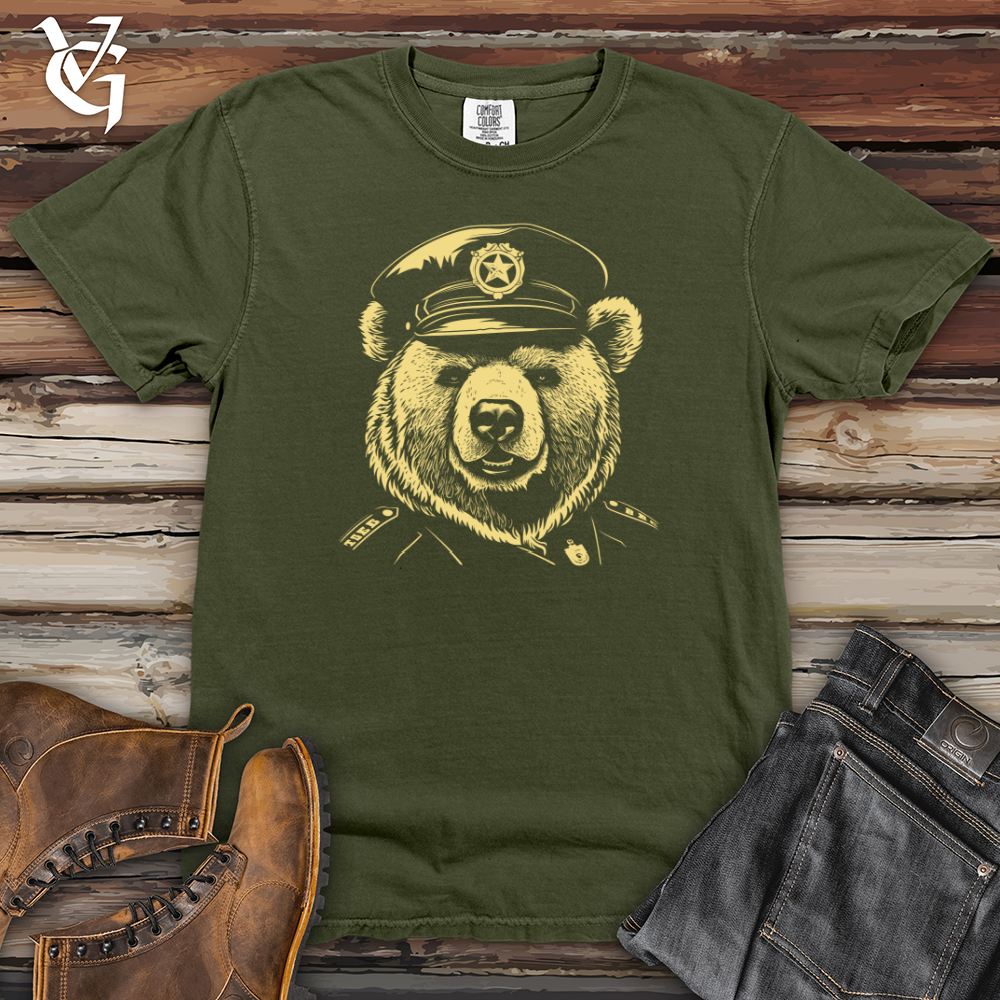 Policeman Bear Patrol Heavy Cotton Comfort Colors Tee