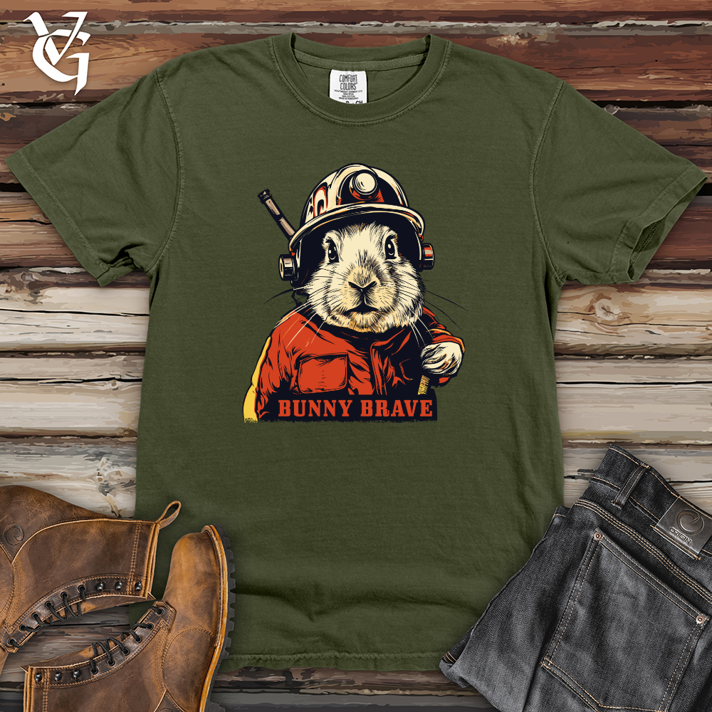 Bunny Brave Firefighter Heavy Cotton Comfort Colors Tee