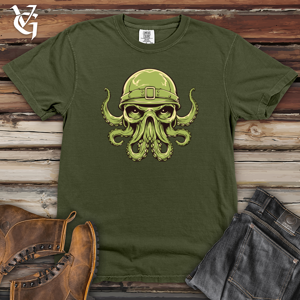 Helmeted Octopus Army Prowess Heavy Cotton Comfort Colors Tee