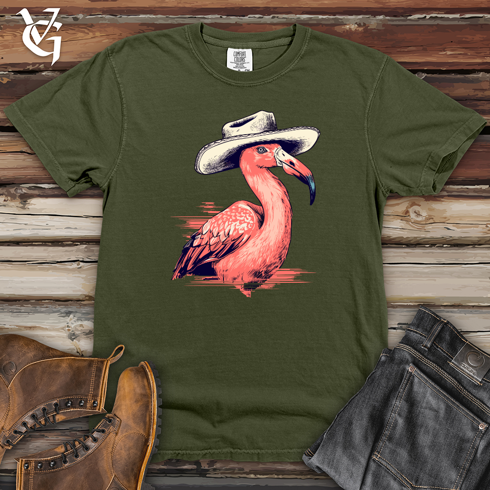 Flamingo Tropical Trek Cowboy Cap Heavy Cotton Comfort Colors Tee