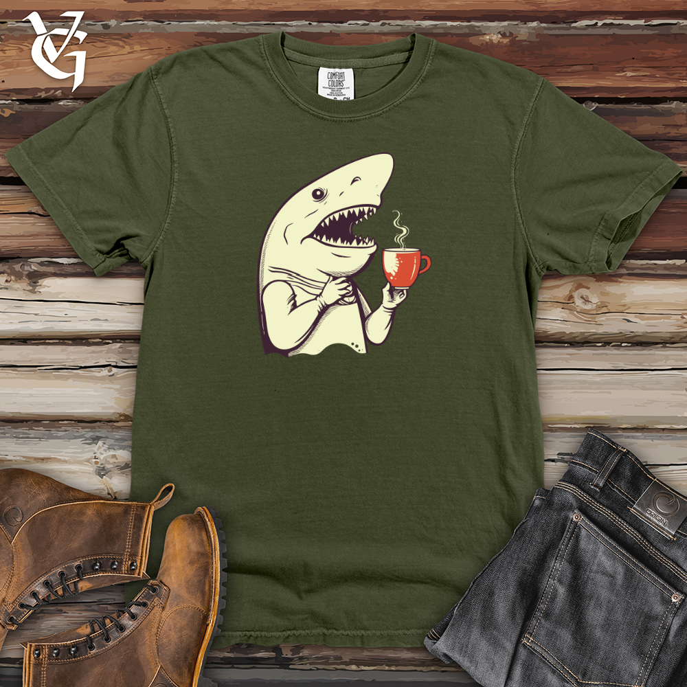 Caffeinated Shark Thoughts Heavy Cotton Comfort Colors Tee