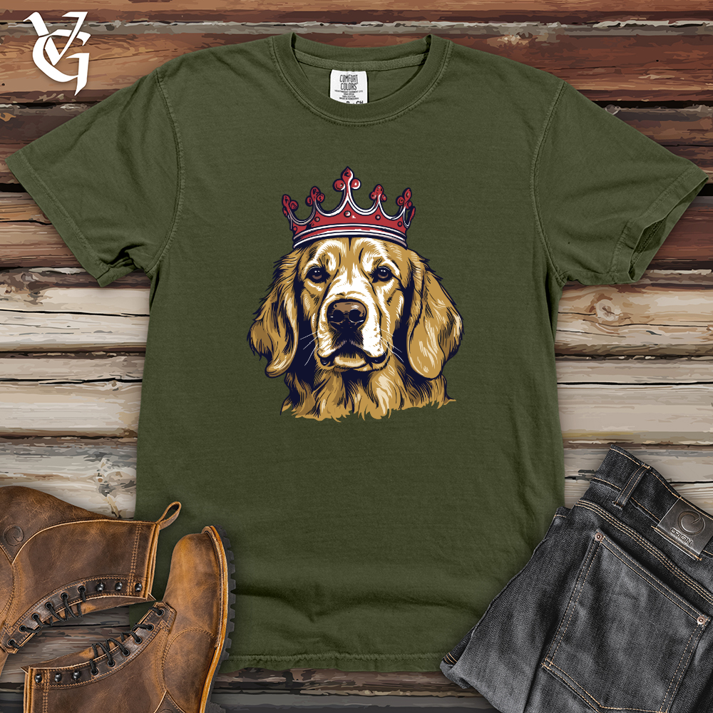 Crowned Golden Retriever Majesty Heavy Cotton Comfort Colors Tee
