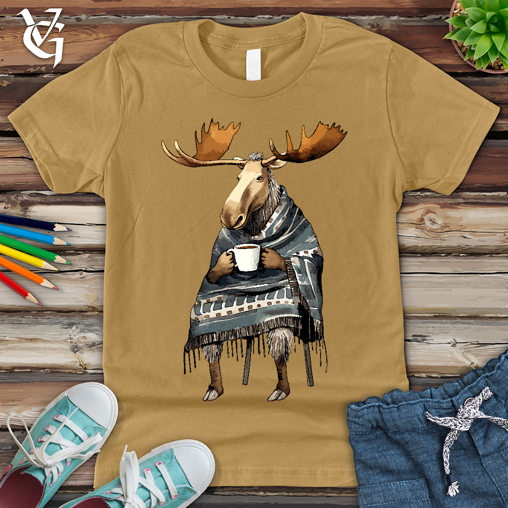 Coffee Drinking Moose Youth Tee