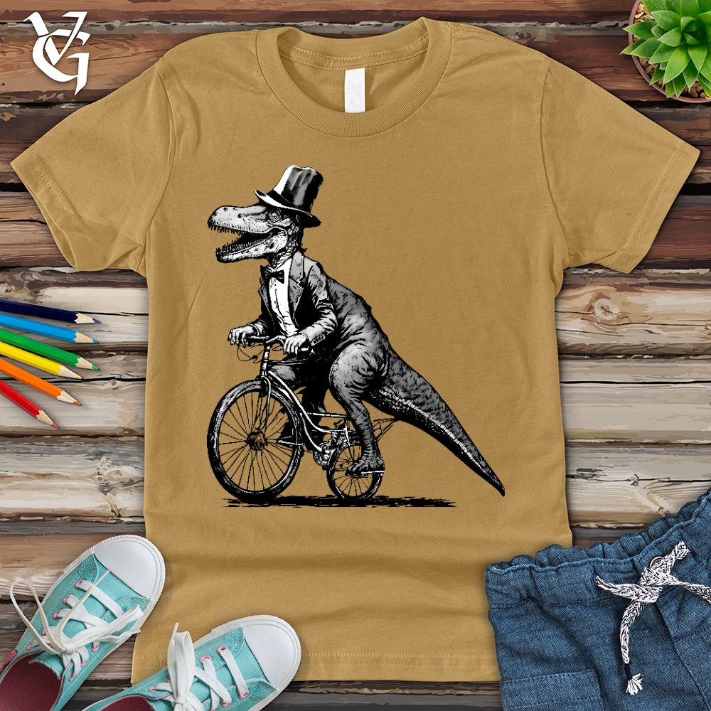 Dinosaur Riding a Bike Youth Tee