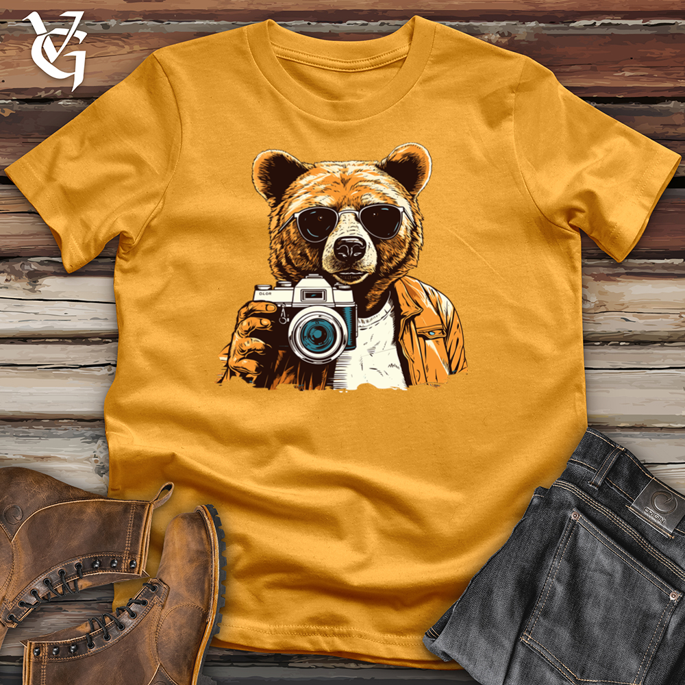 Retro Lens Wielding Bear Cotton Tee