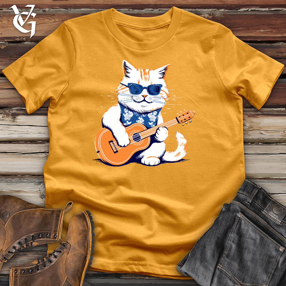 Ukulele Cat Serenade Cotton Tee