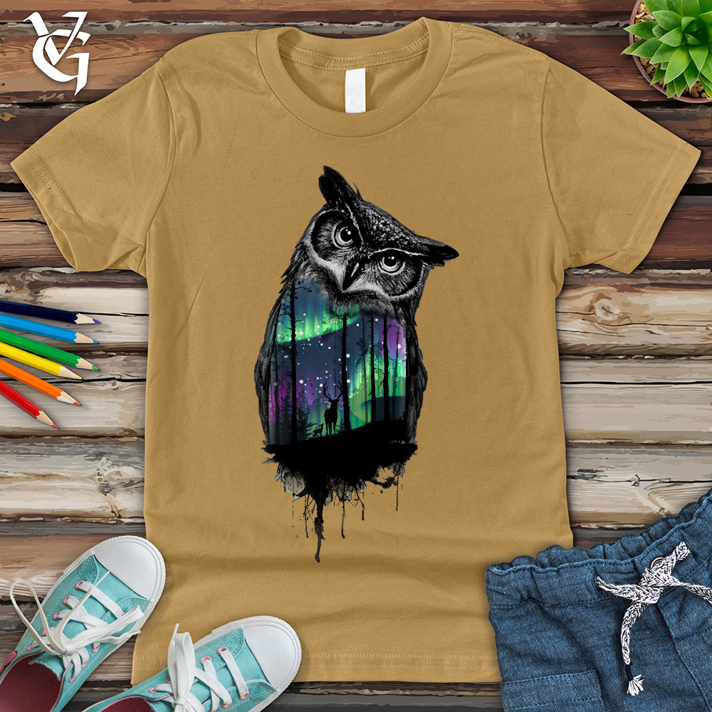 Northern Lights Owl Youth Tee