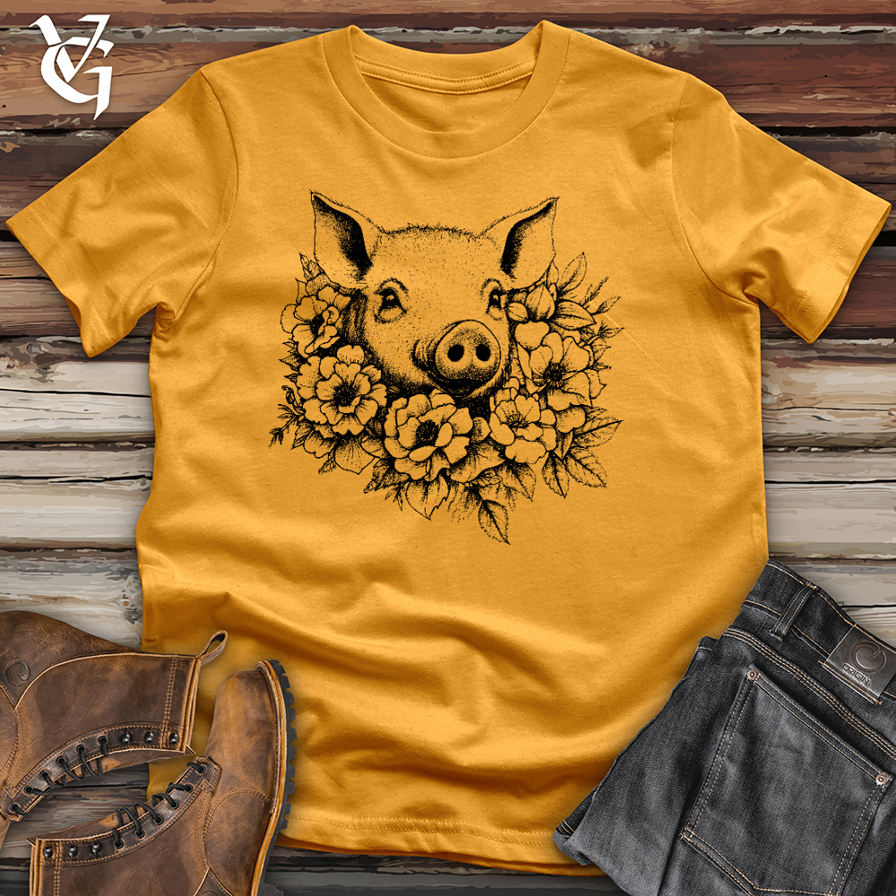 Floral Pig Cotton Tee