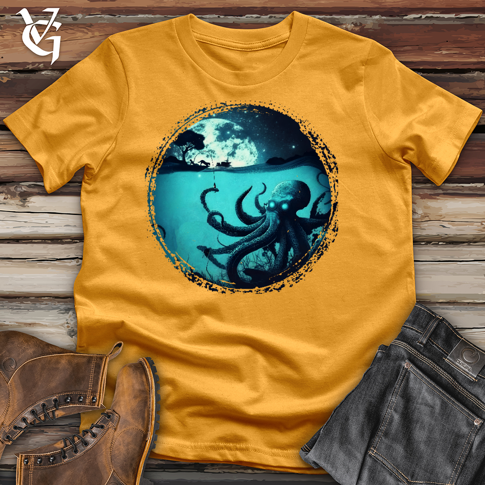 Octopus Under The Moon Cotton Tee