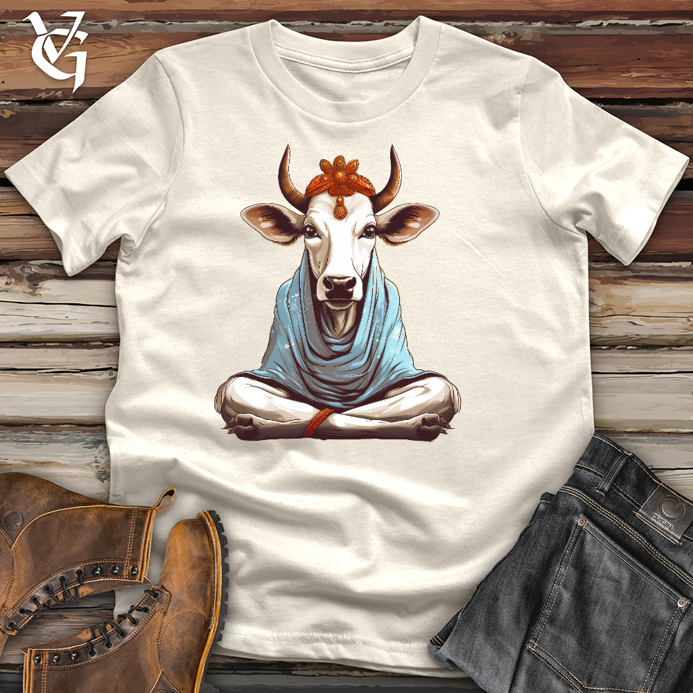 Meditating Cow Cotton Tee