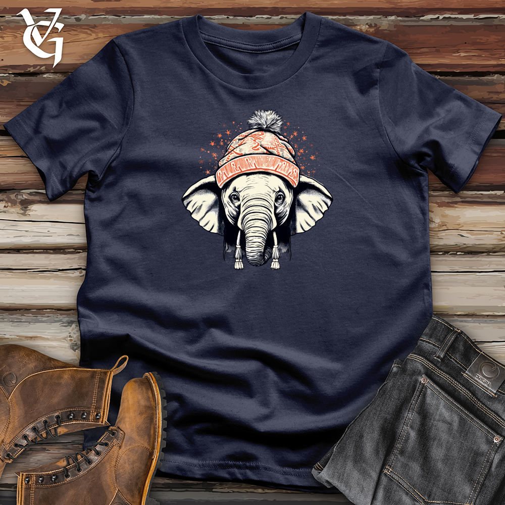 Vintage Pompom Snow Hat Elephant Softstyle Tee