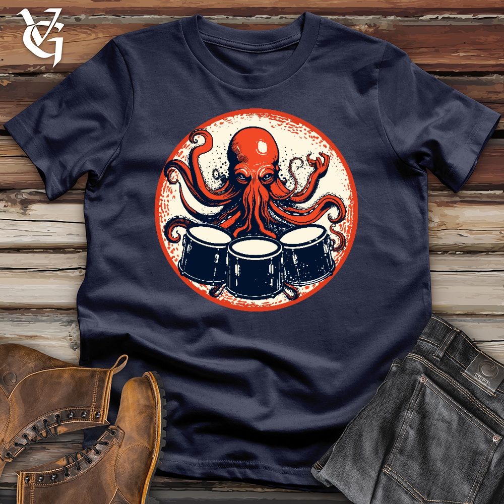 Octopus Playing Drums Softstyle Tee