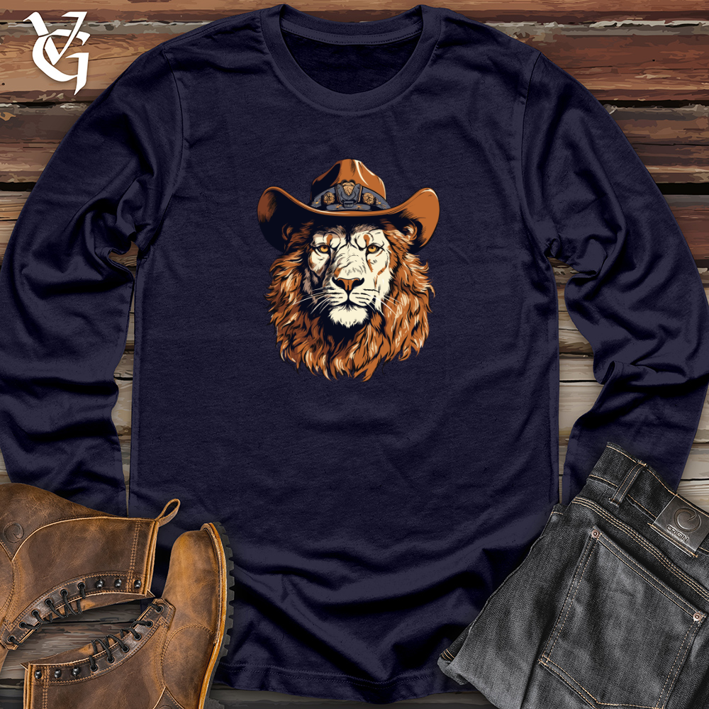 Retro Cowboy Lion 01 Long Sleeve