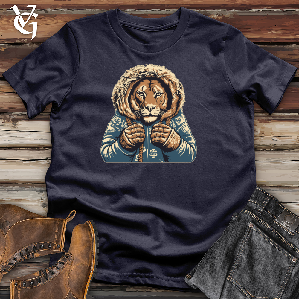 Vintage Mitten Wearing Lion Cotton Tee