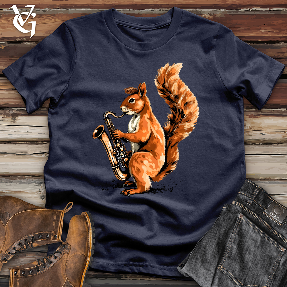 Squirrel Playing the Saxophone Softstyle Tee