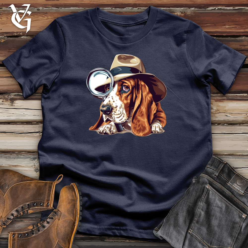 Basset Hound Holmes Tee Sleuthing in Style Viking Goods Company