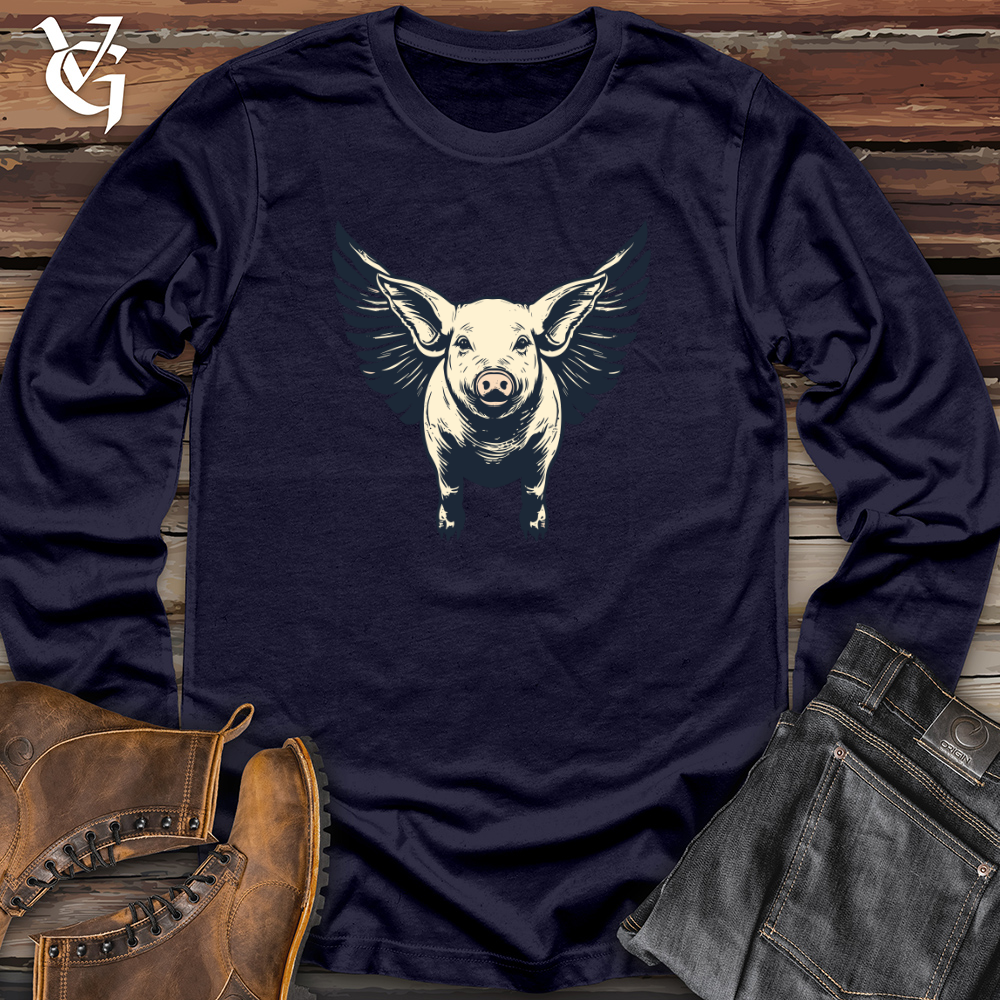 Vintage Winged Swine Long Sleeve