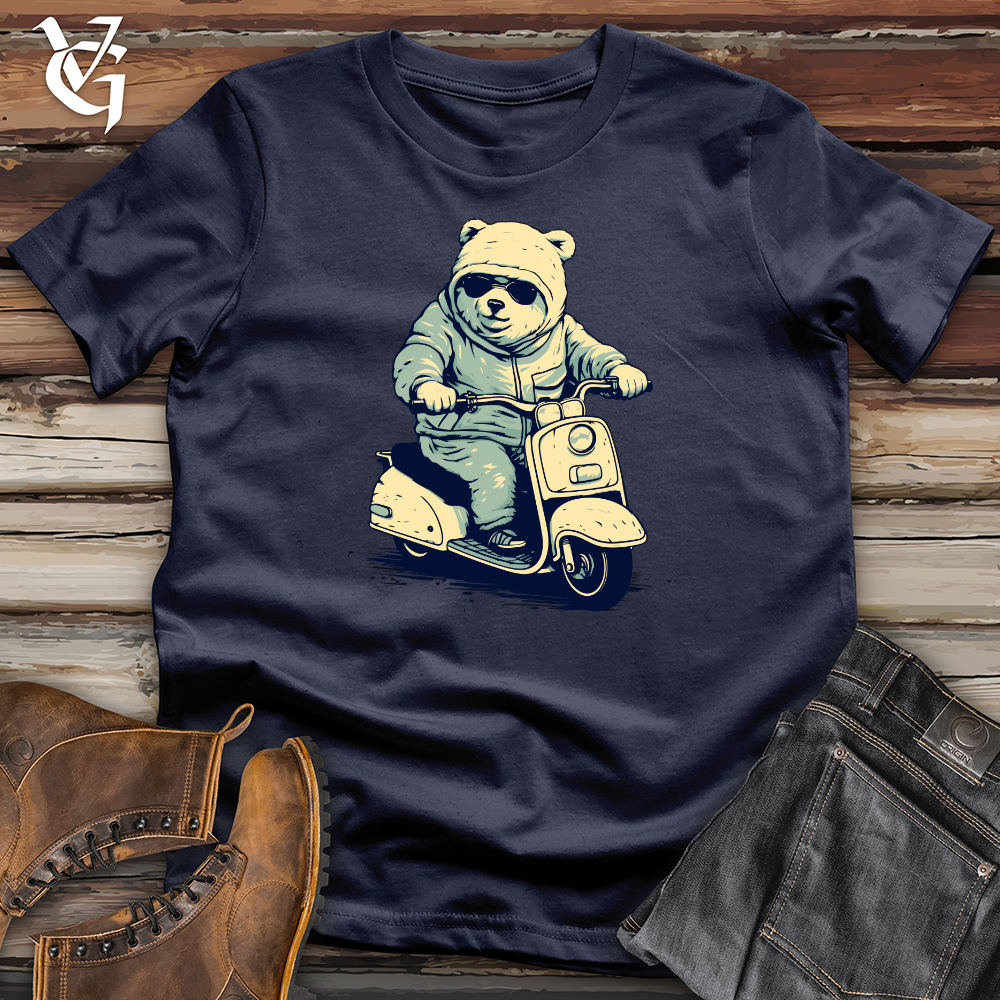 Retro Scooting Bear Softstyle Tee