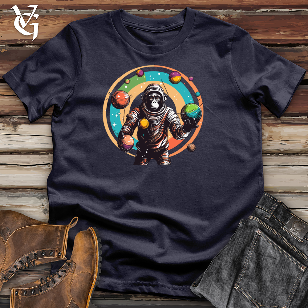 Astronaut Monkey Juggler  Cotton Tee