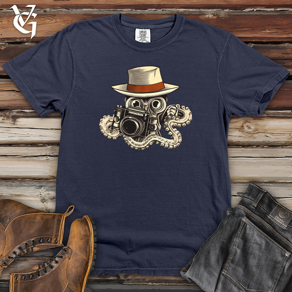 Octopus Capturing Essence Clicks Heavy Cotton Comfort Colors Tee