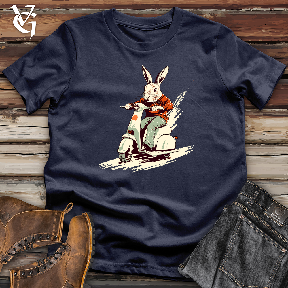 Retro Scooting Rabbit Softstyle Tee