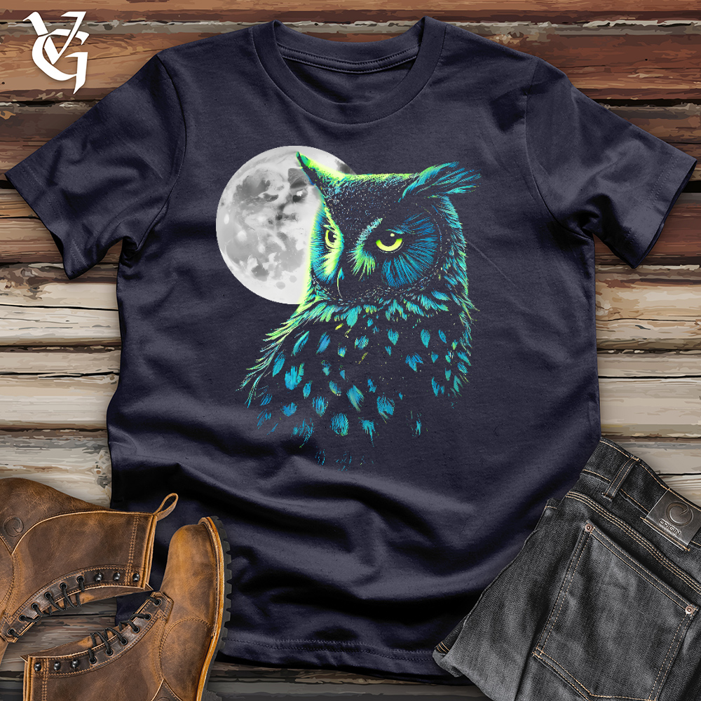 Cosmic Moon Owl Cotton Tee