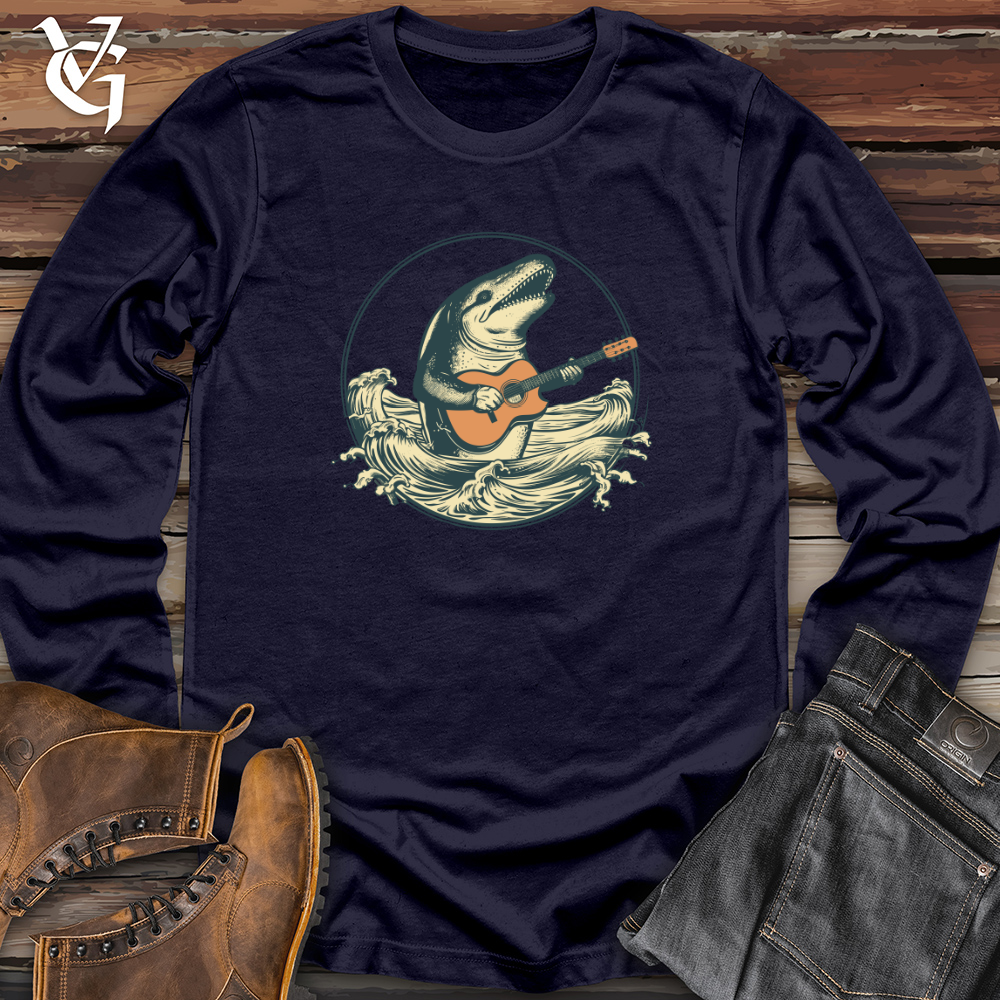 Retro Groove Whale Long Sleeve