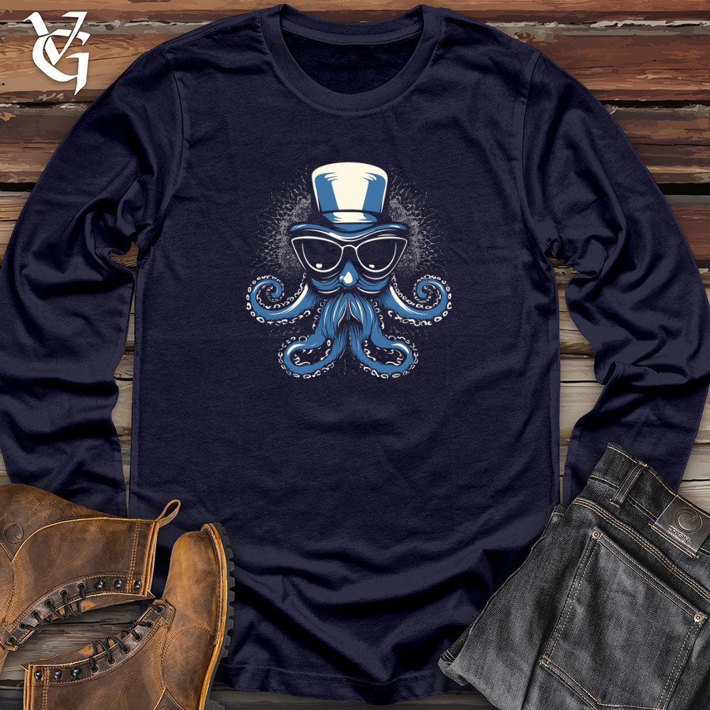 Vintage Cosmic Top Hat Octopus 03 Long Sleeve