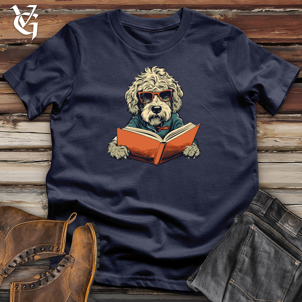 Bookworm Doodle Dog Read Softstyle Tee
