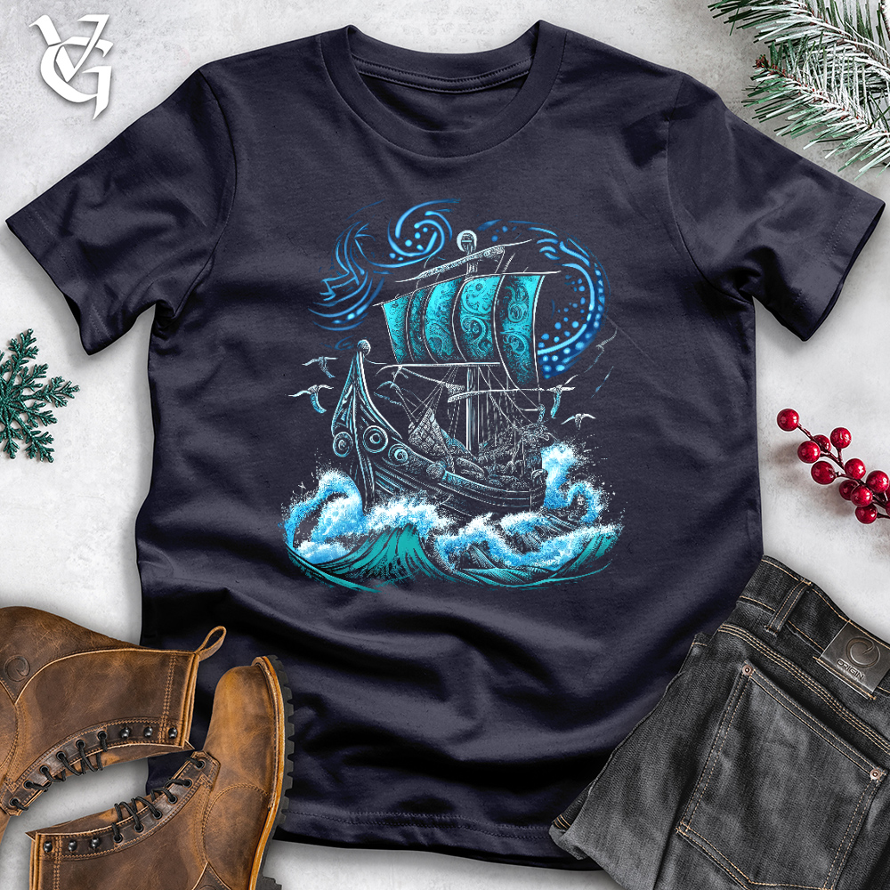 Viking Warrior Ship Cotton Tee