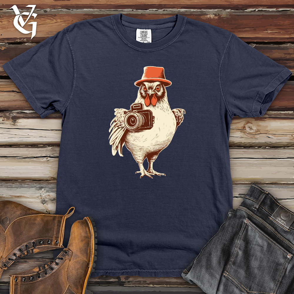 Chicken Capturing Moments Clicks Heavy Cotton Comfort Colors Tee