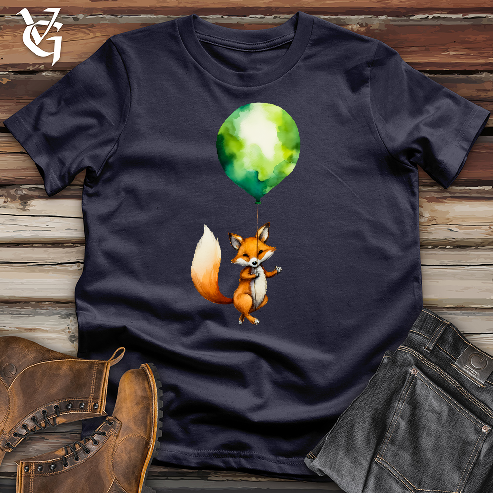 Fox Balloon Floating Cotton Tee