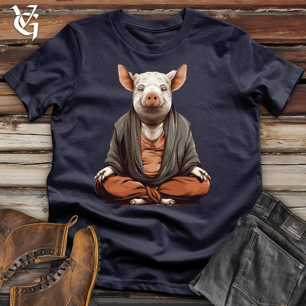 Meditating Pig Cotton Tee