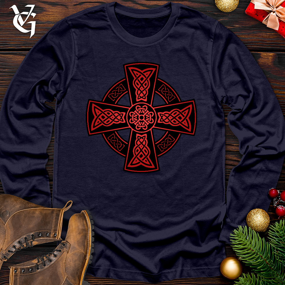 Celtic Christmas Cross Long Sleeve