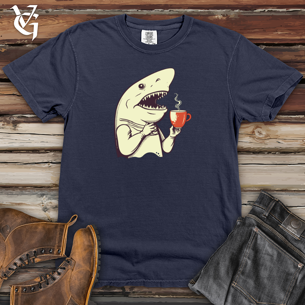 Caffeinated Shark Thoughts Heavy Cotton Comfort Colors Tee