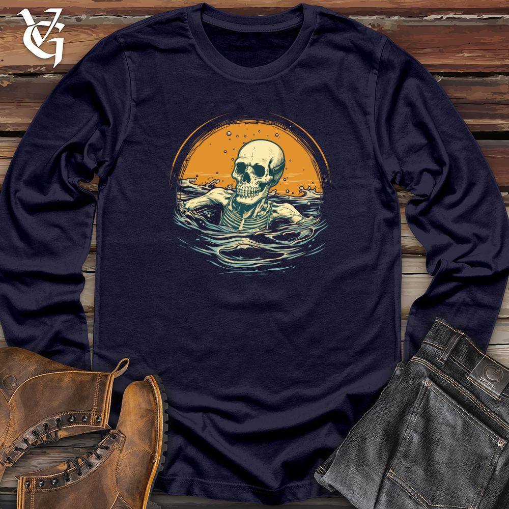 Grunge Splash Skeleton Long Sleeve