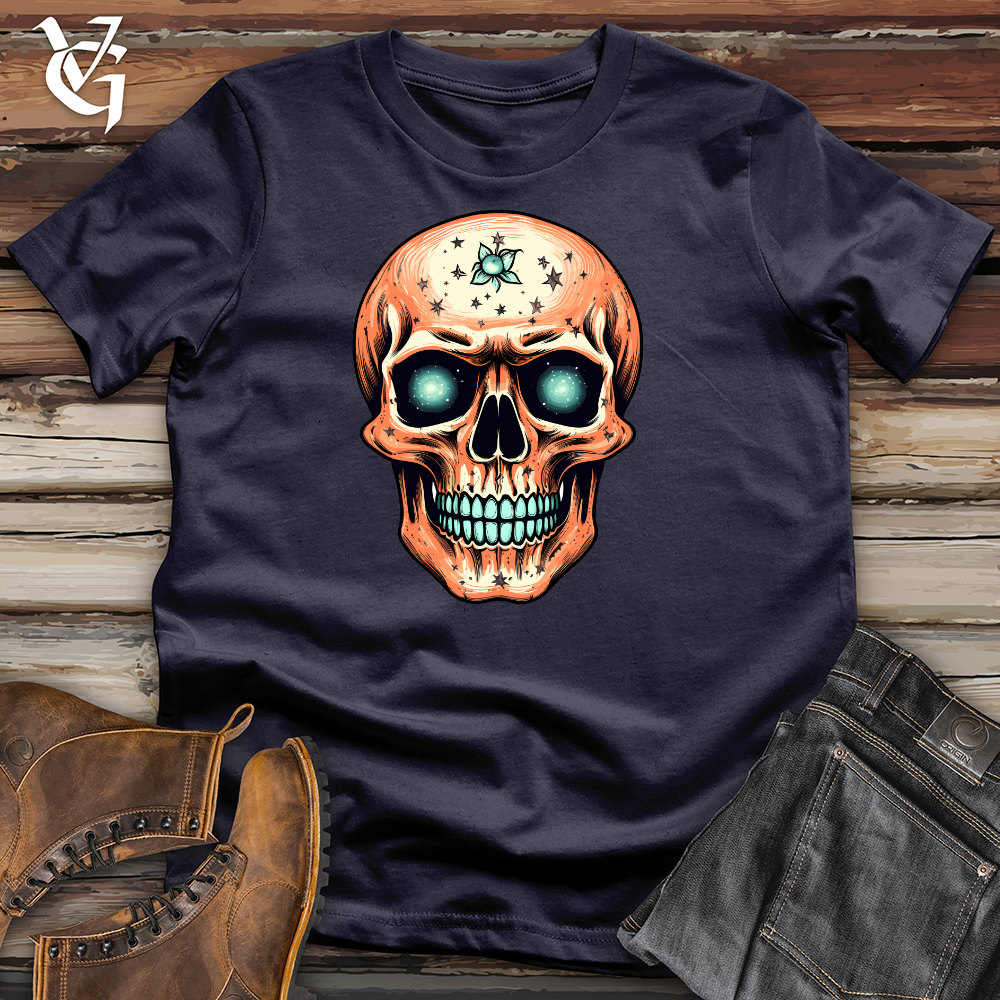 Galactic Peach Skull Cotton Tee