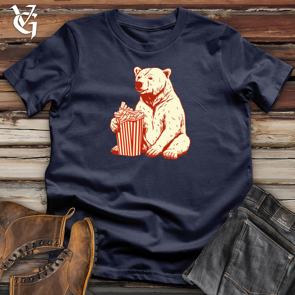 Retro Fry Loving Bear 01 Softstyle Tee