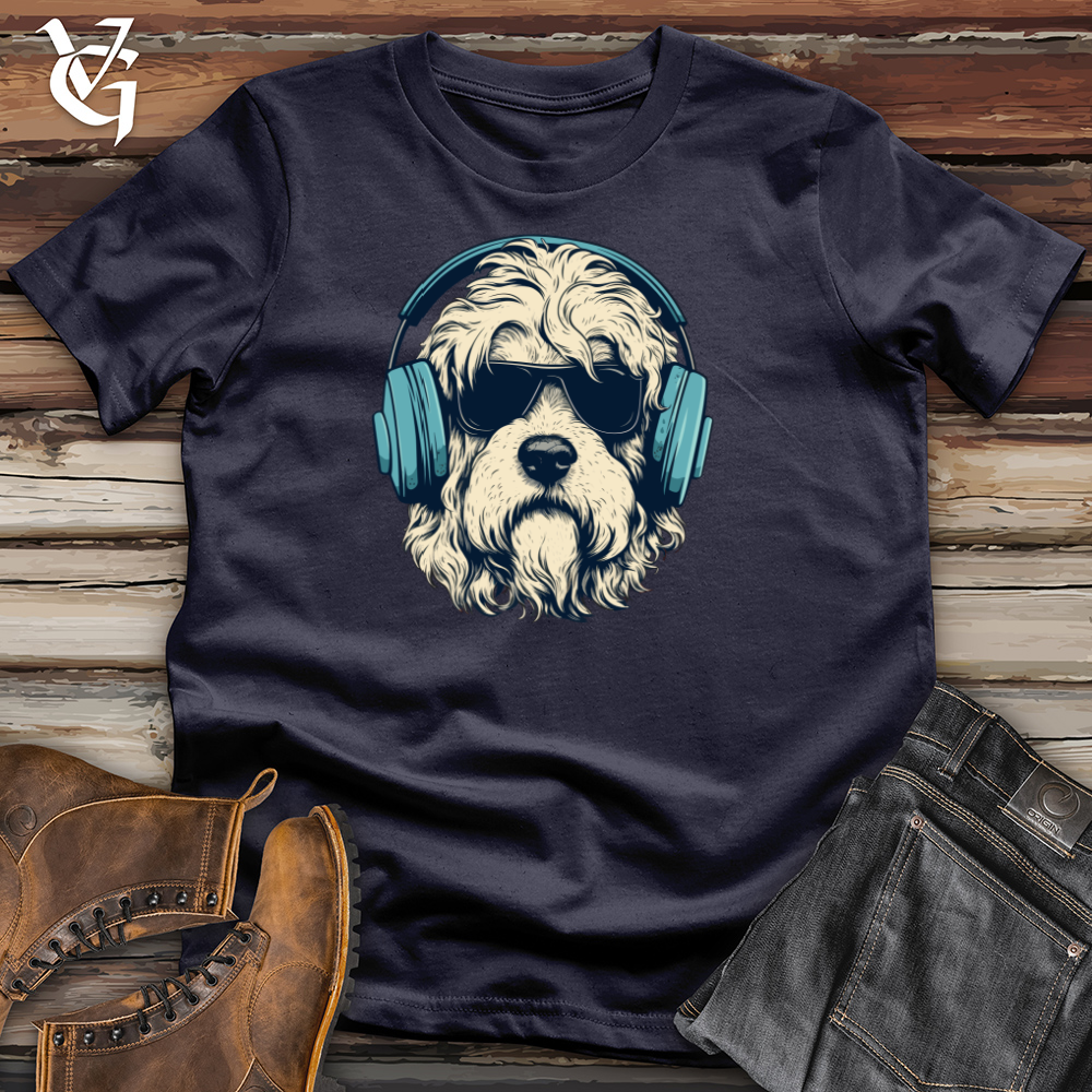 Headphone Rocking Doodle Pooch Cotton Tee