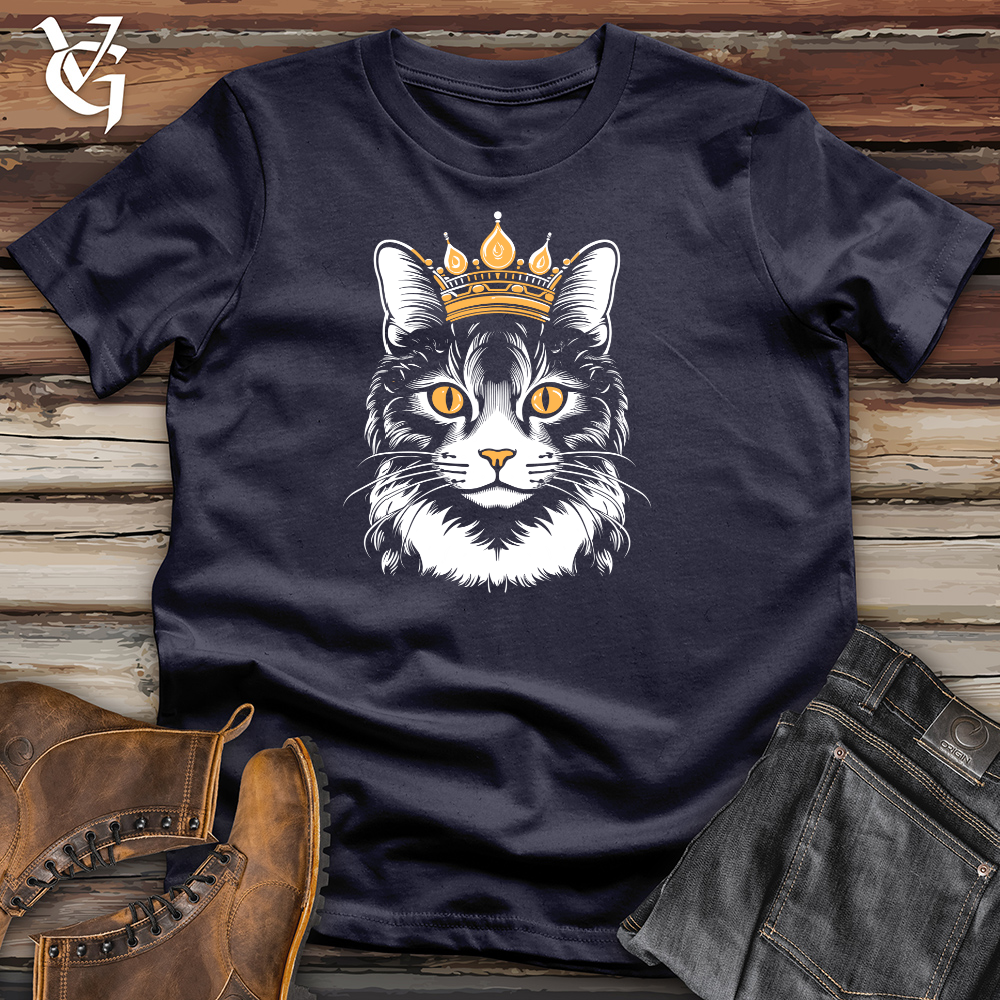 Vintage Crowned Cat Cotton Tee