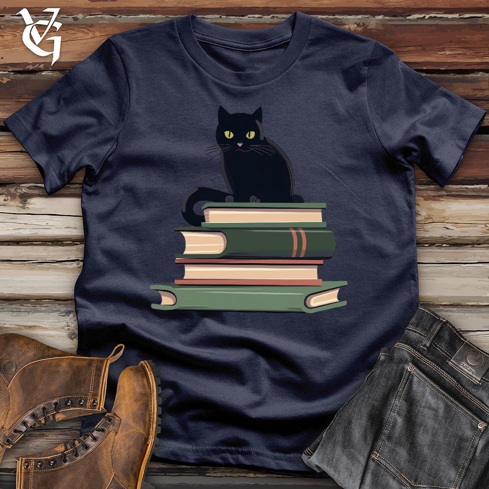Cat Book Lover Softstyle Tee