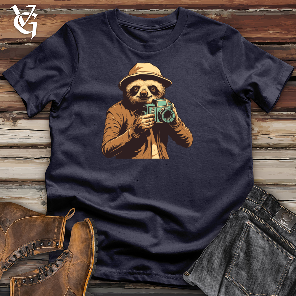 Sloth Shutterbug Snapshot Cotton Tee